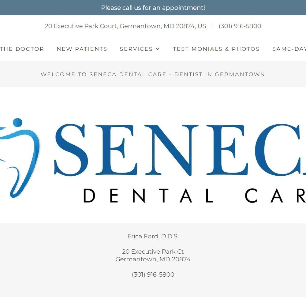 senecadentalsmiles.com screenshot
