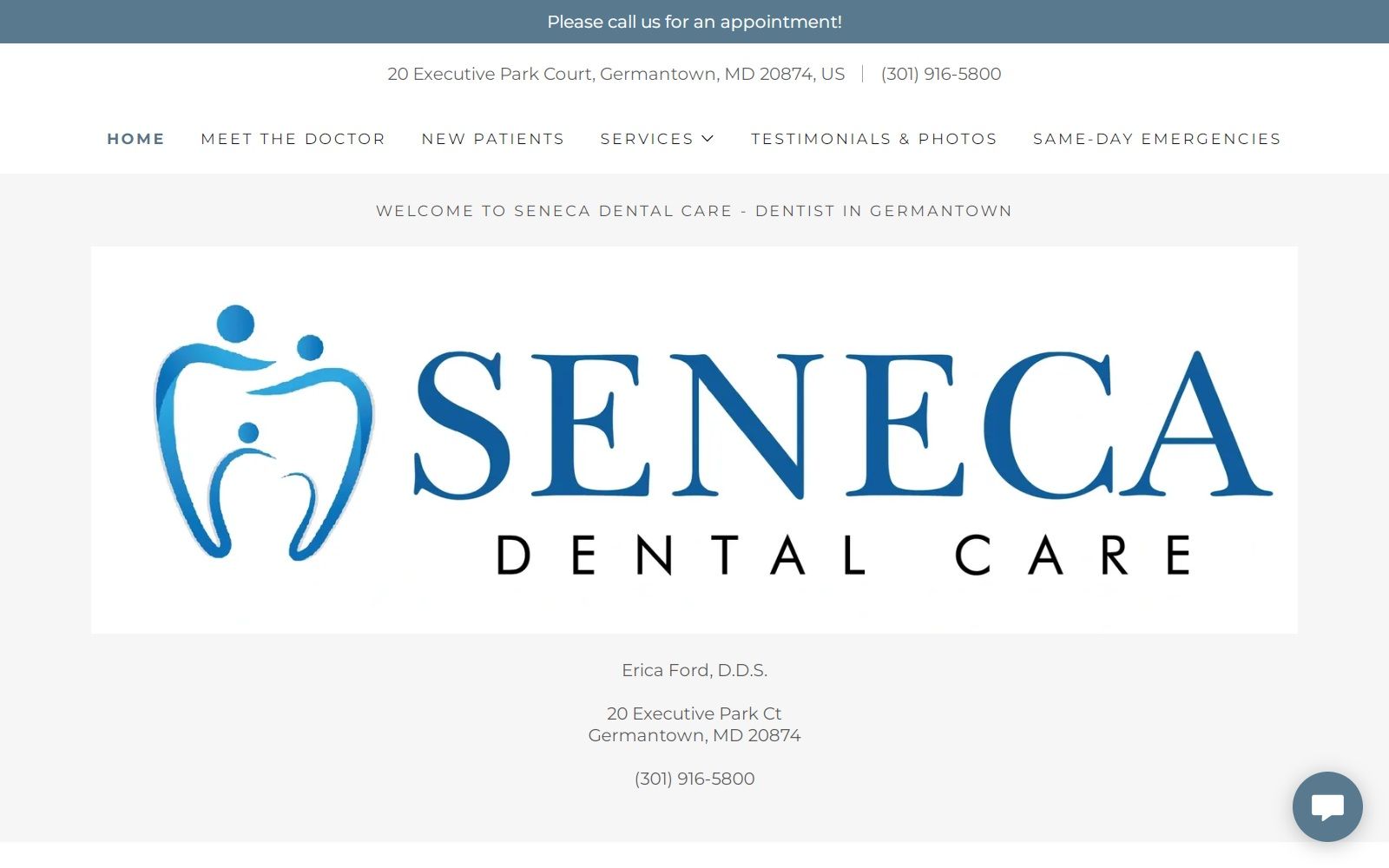 senecadentalsmiles.com screenshot
