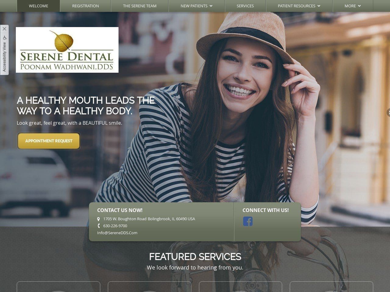 Serene Dental Website Screenshot from serenedds.com