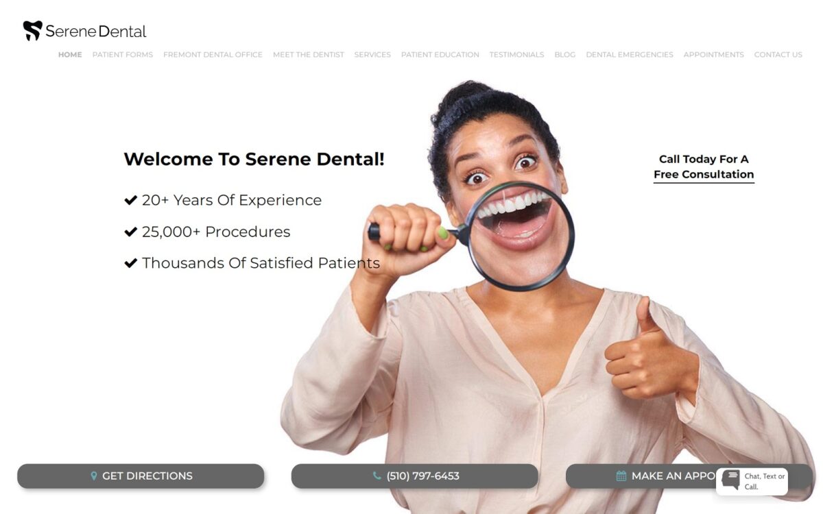 serenedental.com screenshot