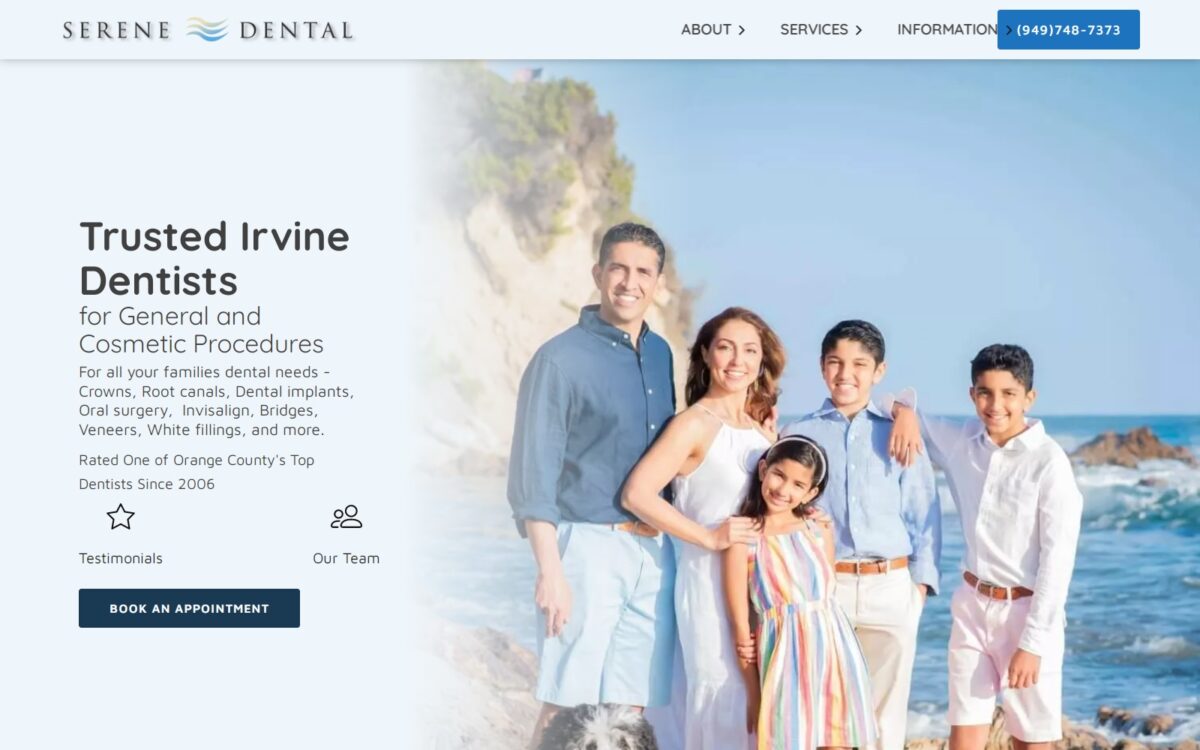 serenedentalcenter.com screenshot