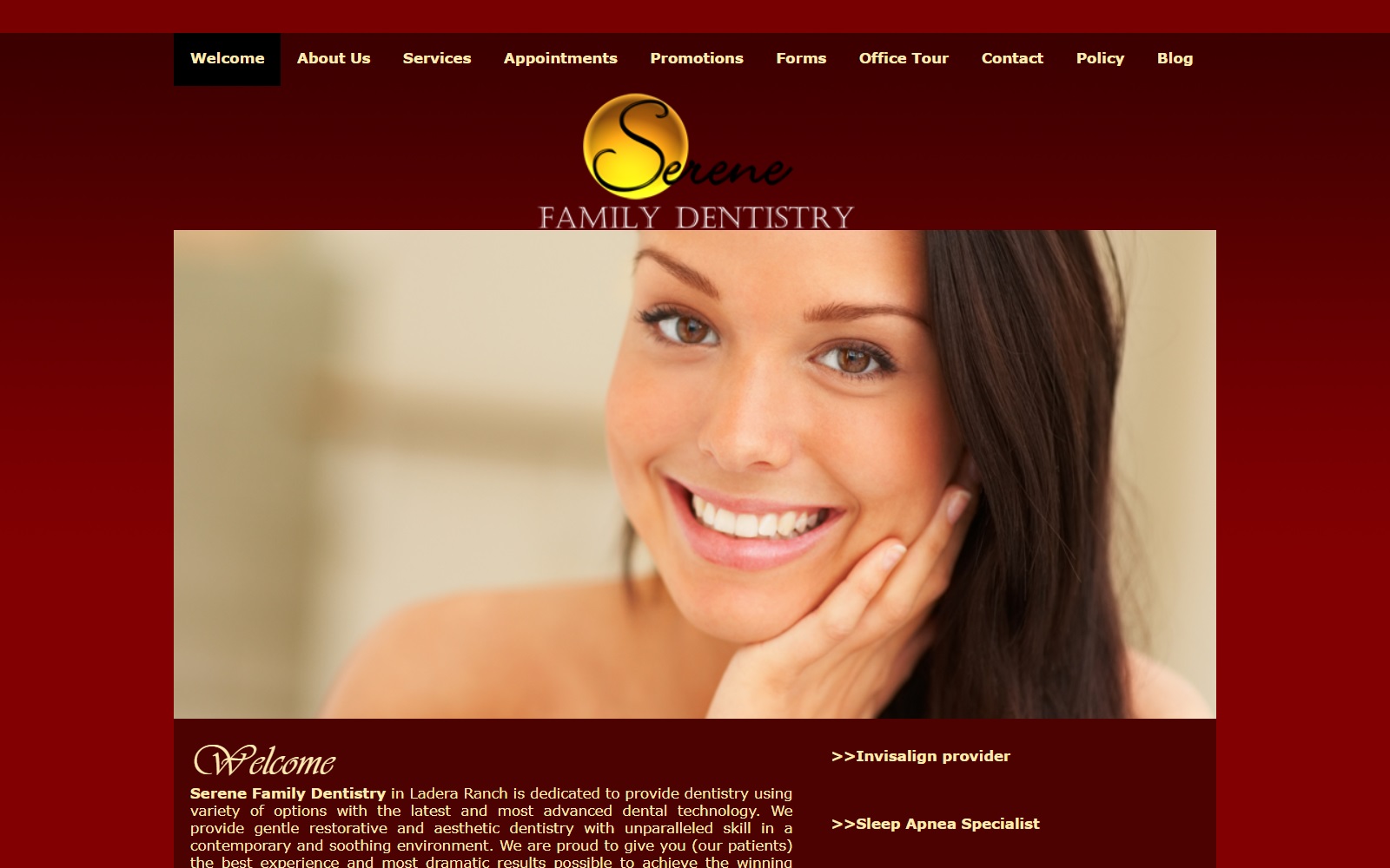 serenefamilydentistry.com screenshot