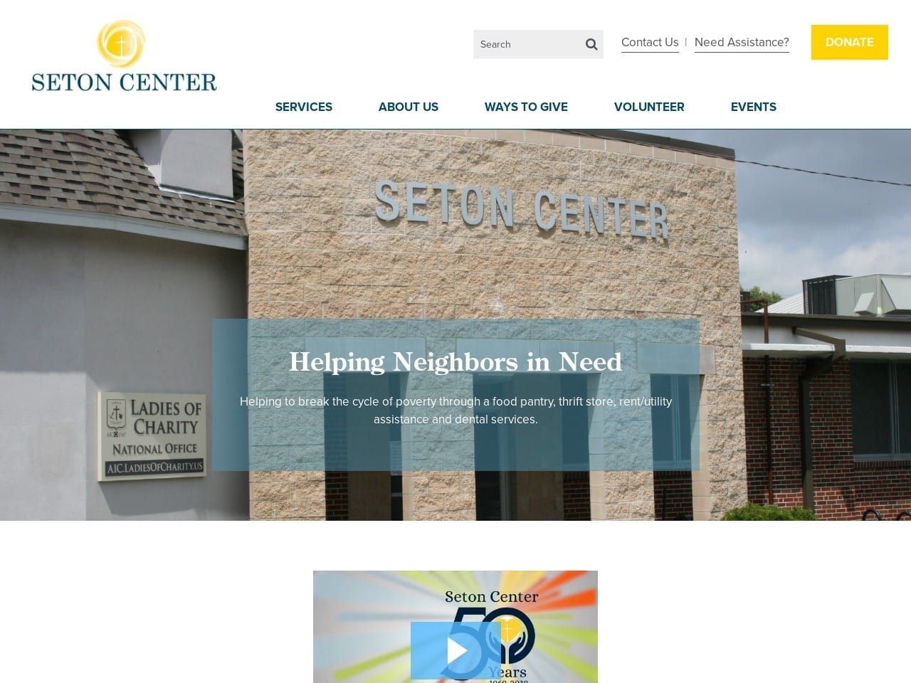 Seton Center Family & Health Services King Mark Dd Website Screenshot from setonkc.org