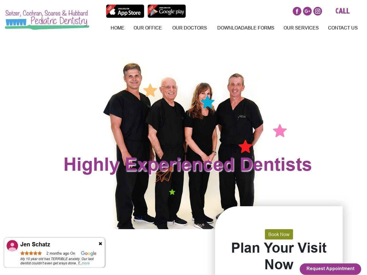Cochran Dentist Website Screenshot from setzerandcochran.com