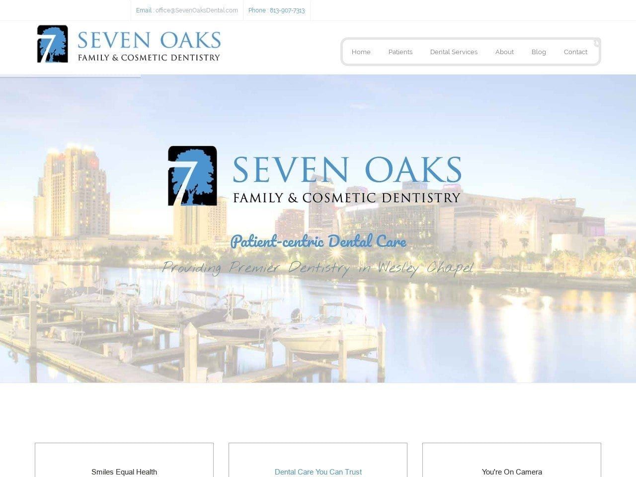 Seven Oaks Family And Cosmetic Dentist Website Screenshot from sevenoaksdental.com