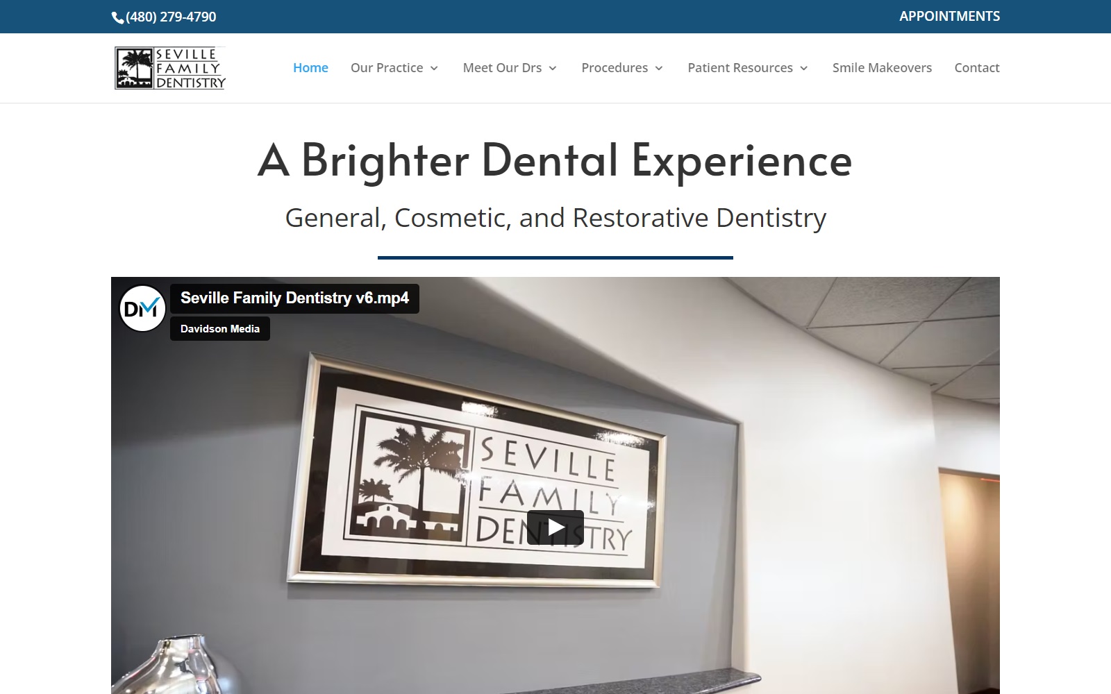 sevillefamilydentistry.com screenshot