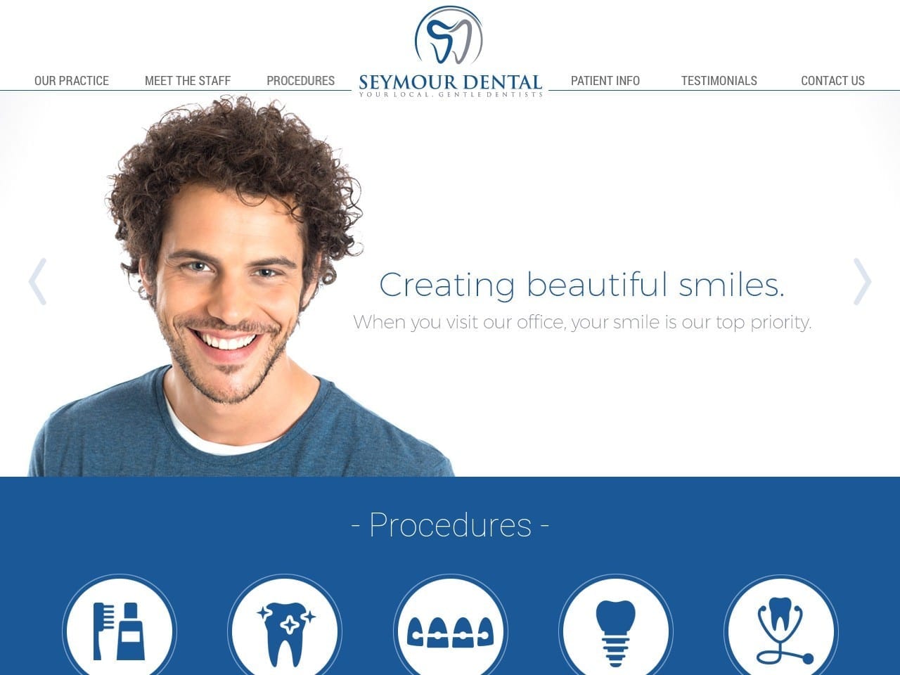 General Dentistry of Seymour Website Screenshot from seymourdentistry.com