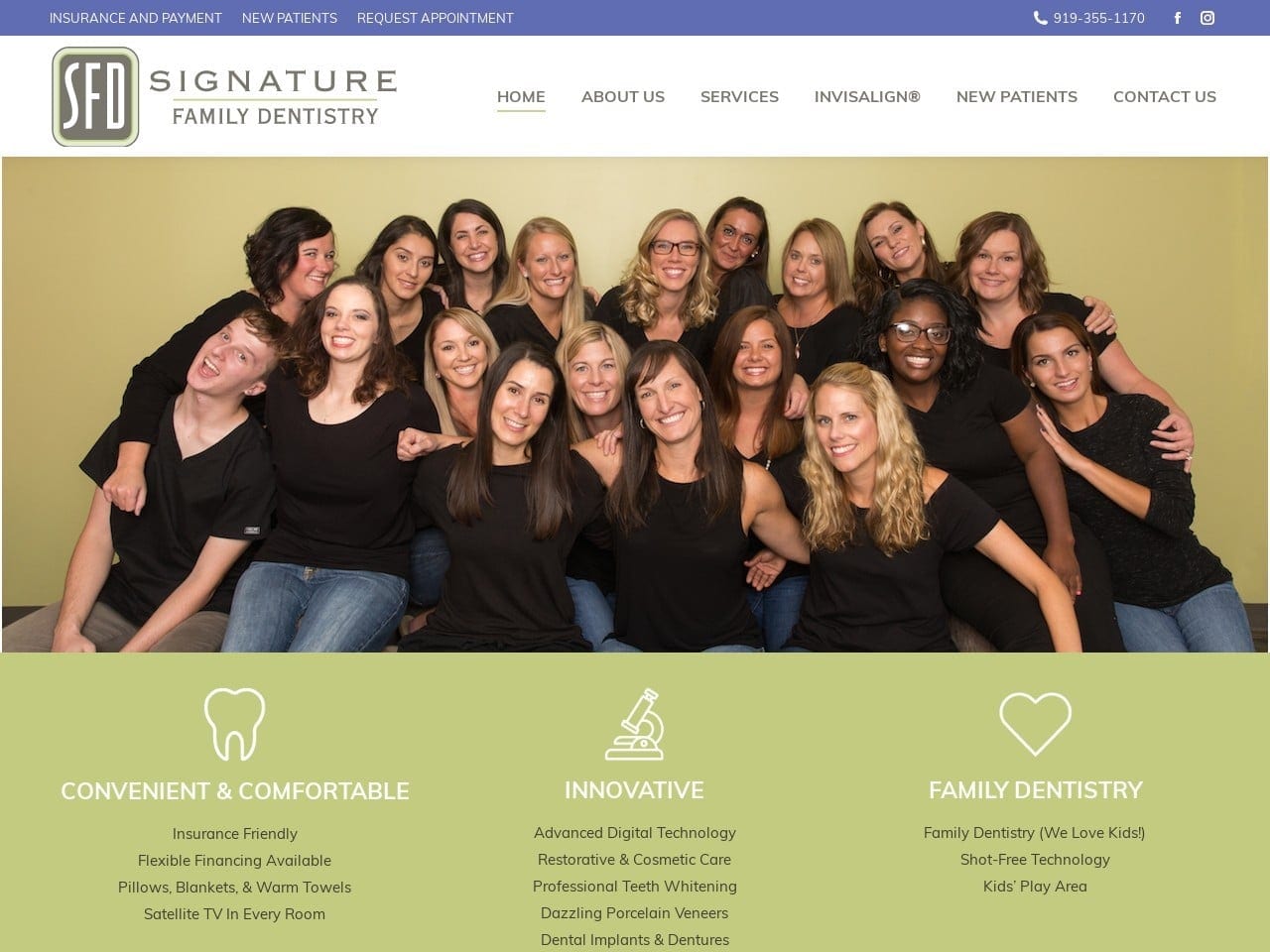 Signature Family Dentistry Marcil Angelina DDS Website Screenshot from sfdsmiles.com