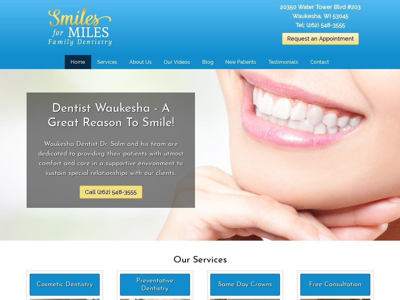 Dr. Richard J. Salm Jr DDS Website Screenshot from sfmdentistry.com