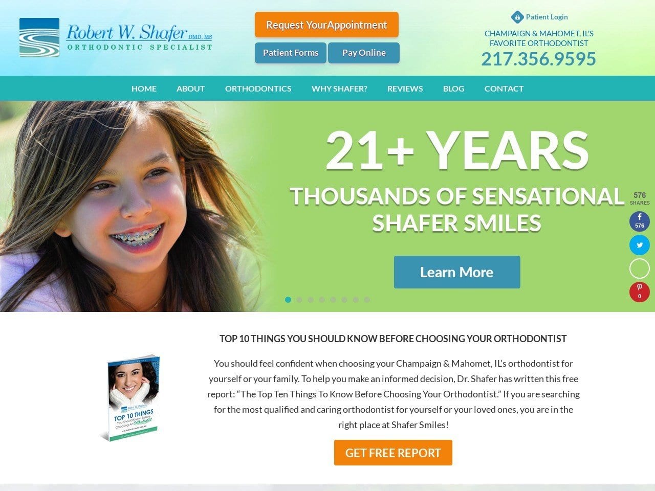 Shafer Robert w DDS Website Screenshot from shafersmiles.com