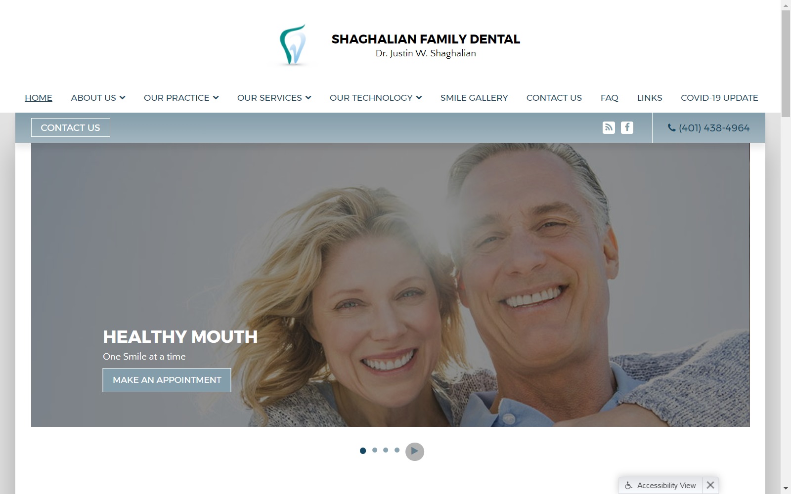 shaghalianfamilydental.com screenshot