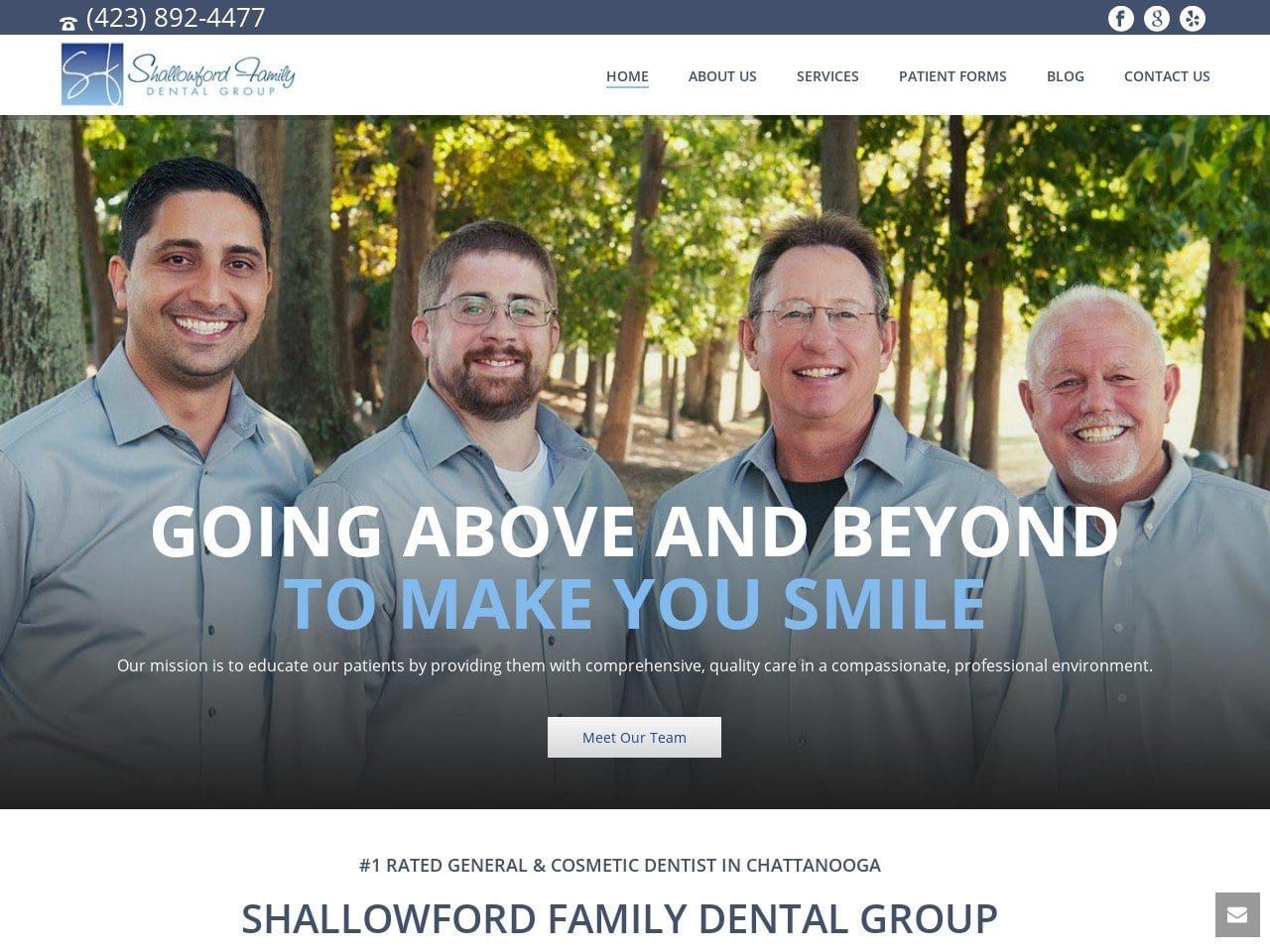 Shallowford Family Dental Group Website Screenshot from shallowfordfamilydental.com