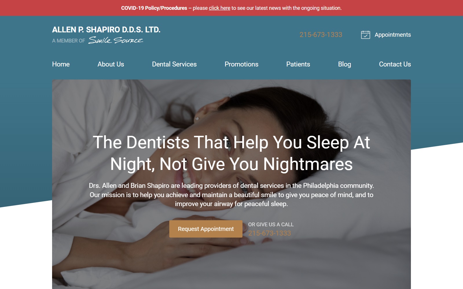 shapirodentists.com screenshot