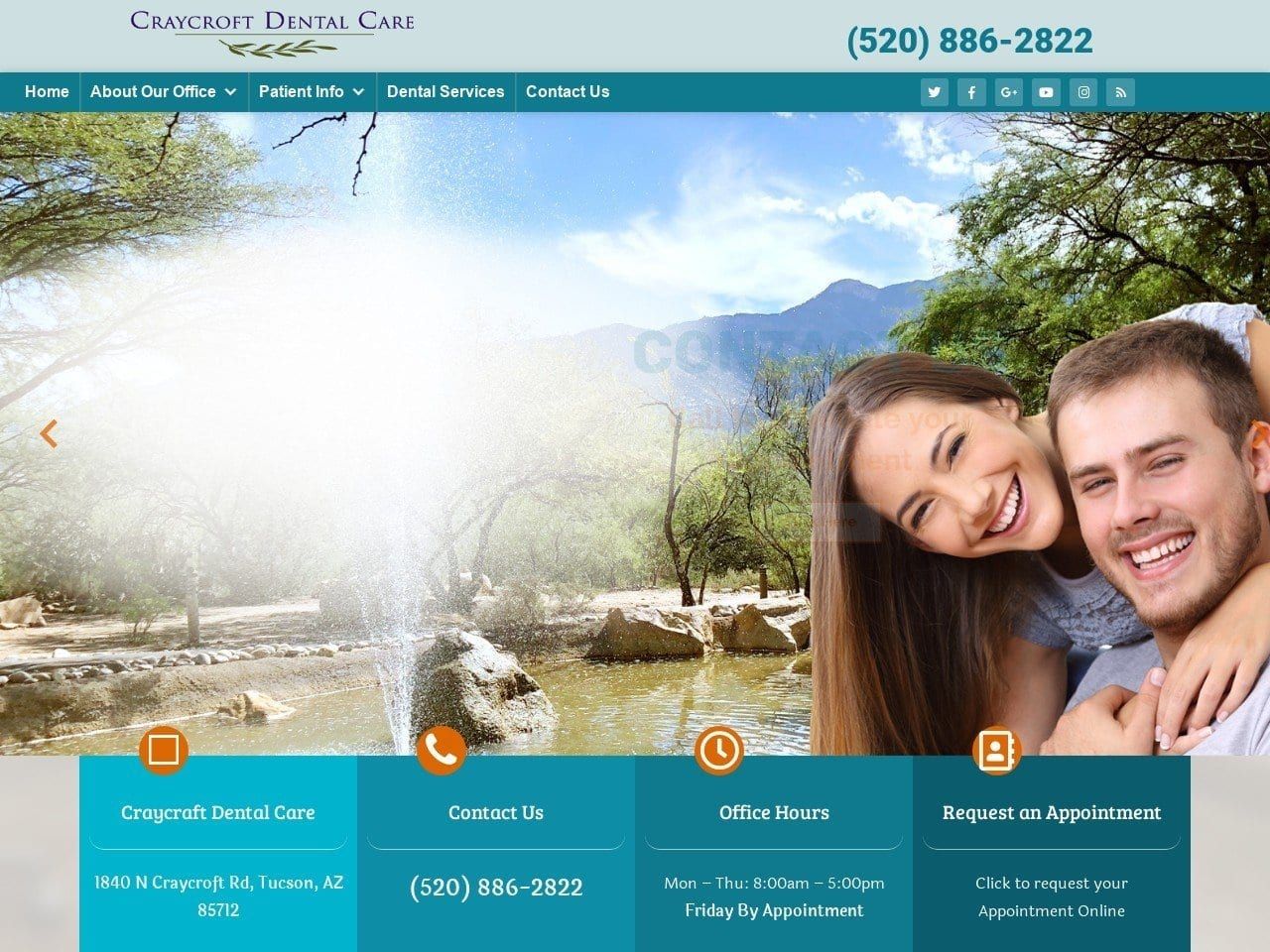 Craycroft Dental Website Screenshot from shariridds.com