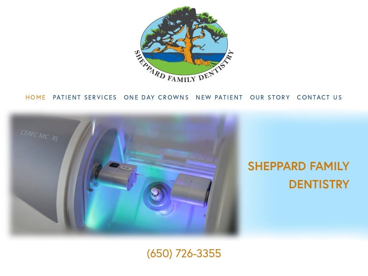 Sheppard Family Dentistry Website Screenshot from shepparddentists.com