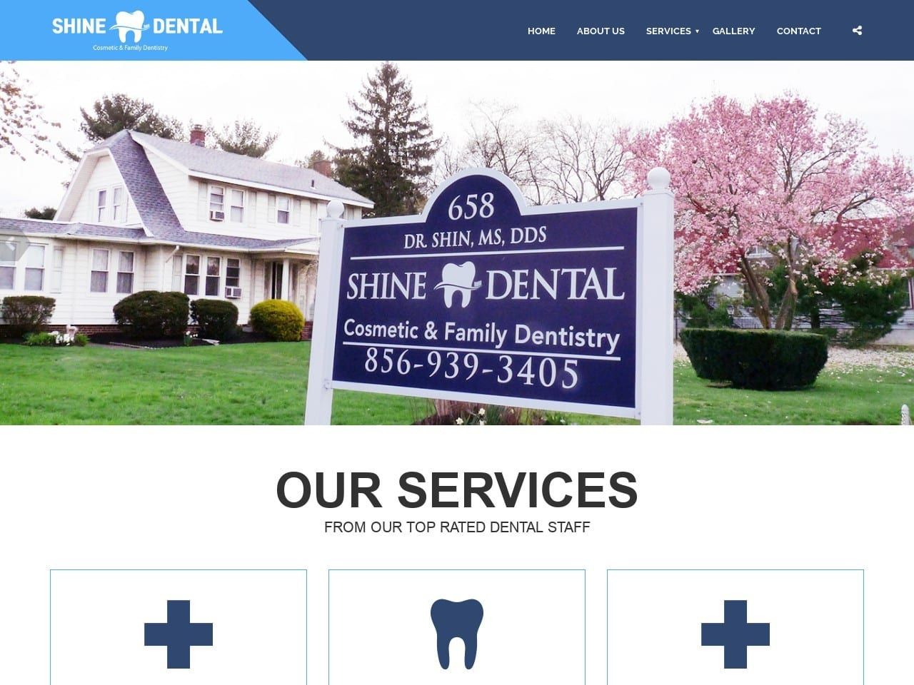 Shine Dental Care Website Screenshot from shinedentalcare.com