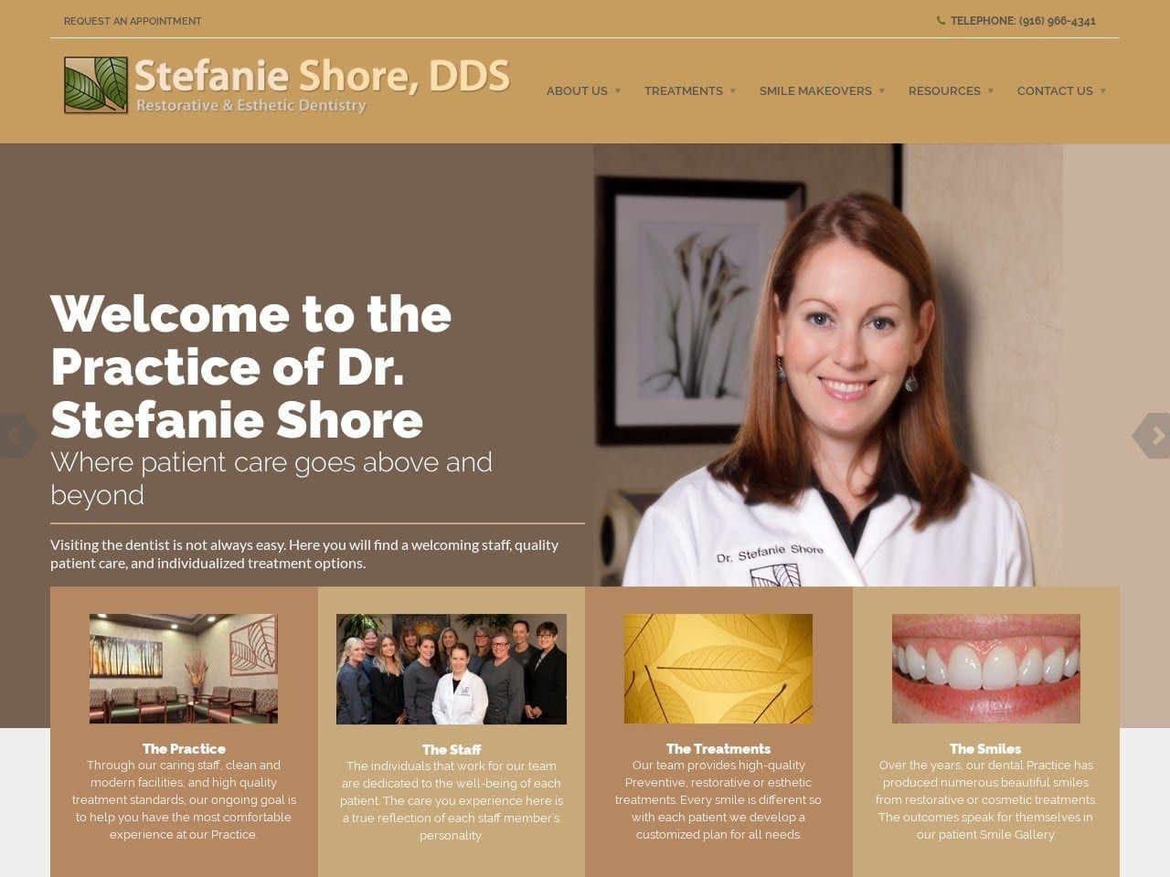Shore Dentist Website Screenshot from shoredentistry.com