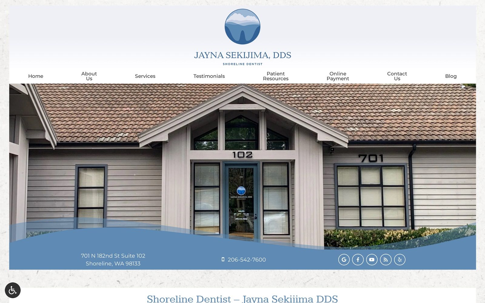 shoreline-dentist.com screenshot