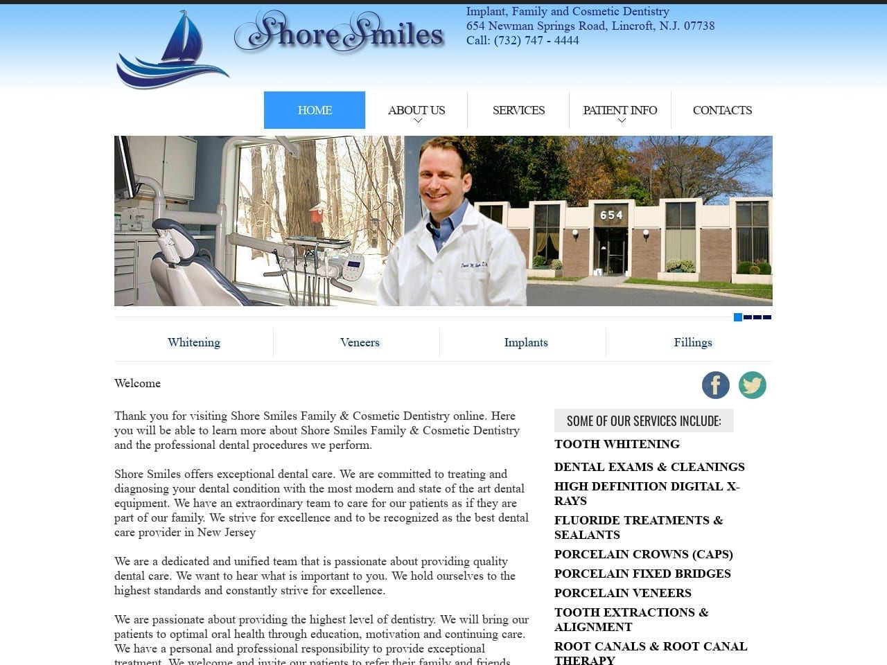 Shore Smiles David M. Herman D.M.D. Website Screenshot from shoresmilesdental.com