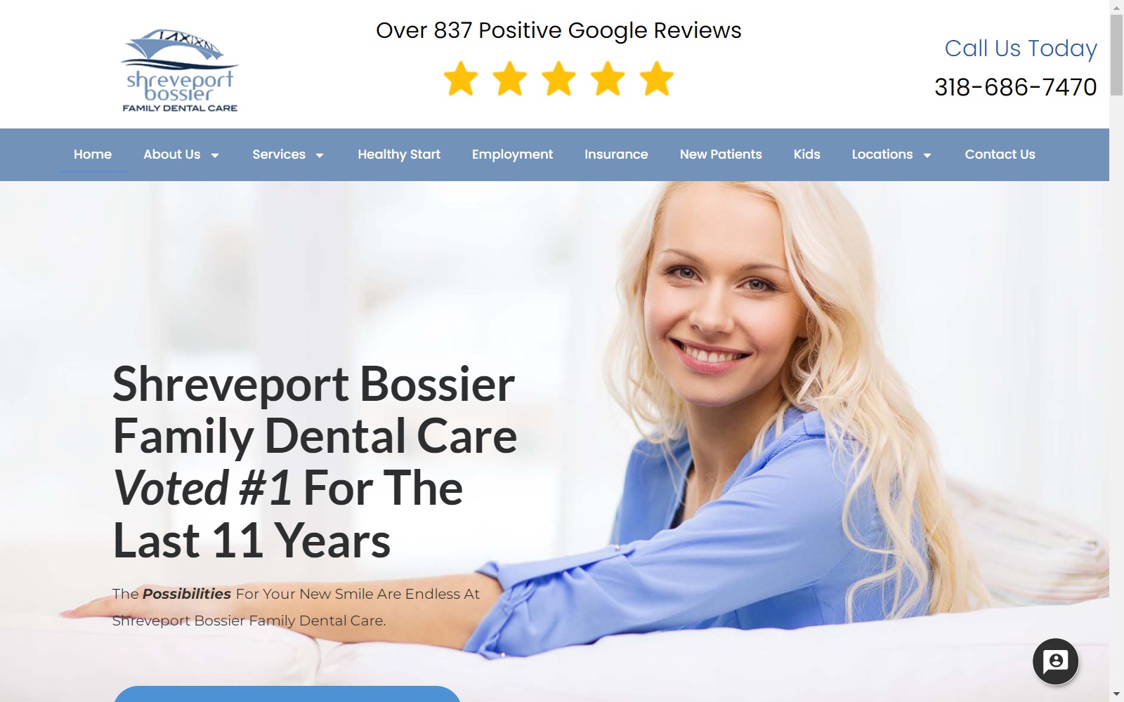 shreveportbossierdental.com screenshot