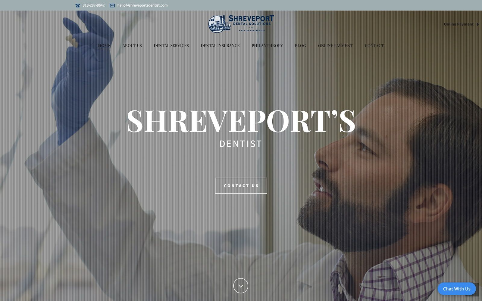 shreveportsdentist.com screenshot