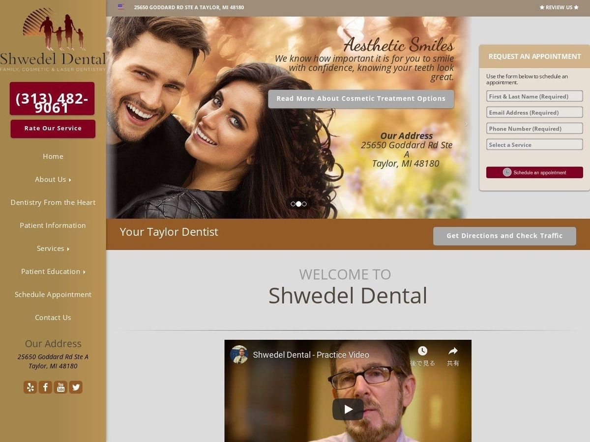 Steven Shwedel D.D.S. Website Screenshot from shwedeldental.com