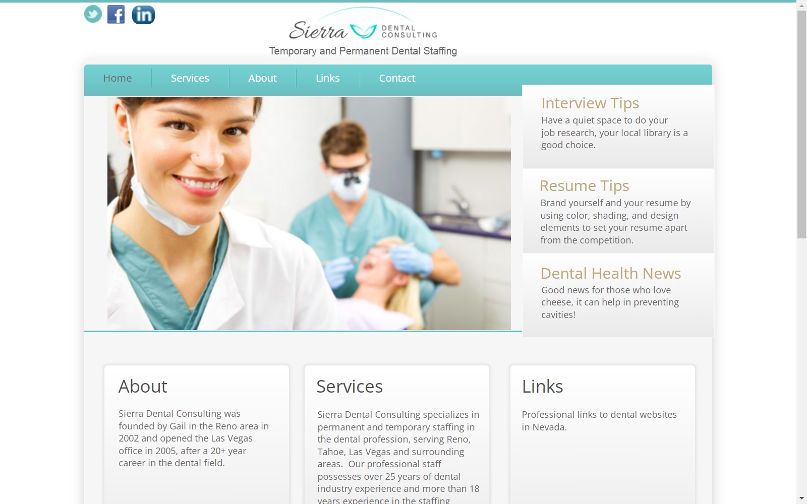 sierradentalconsulting.com screenshot