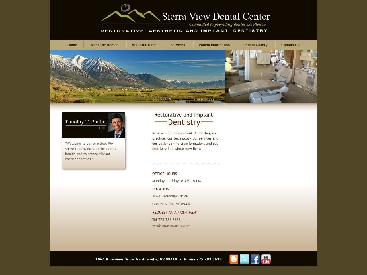 Sierra View Dental Center Website Screenshot from sierraviewdental.com