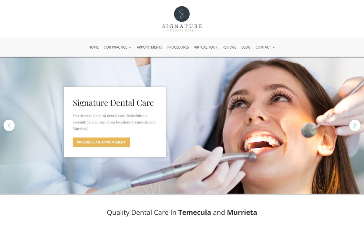 signaturedentalcare.co screenshot