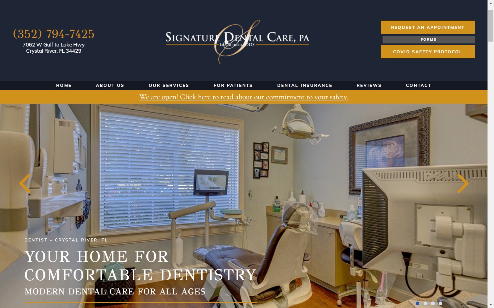 signaturedentalcare.com screenshot