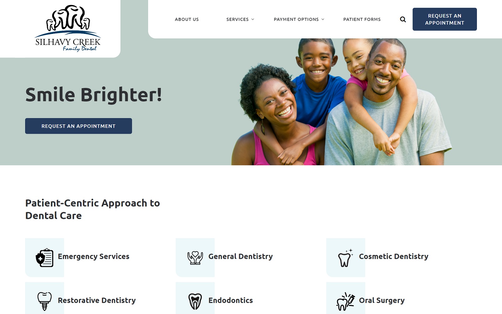 silhavycreekfamilydental.com screenshot