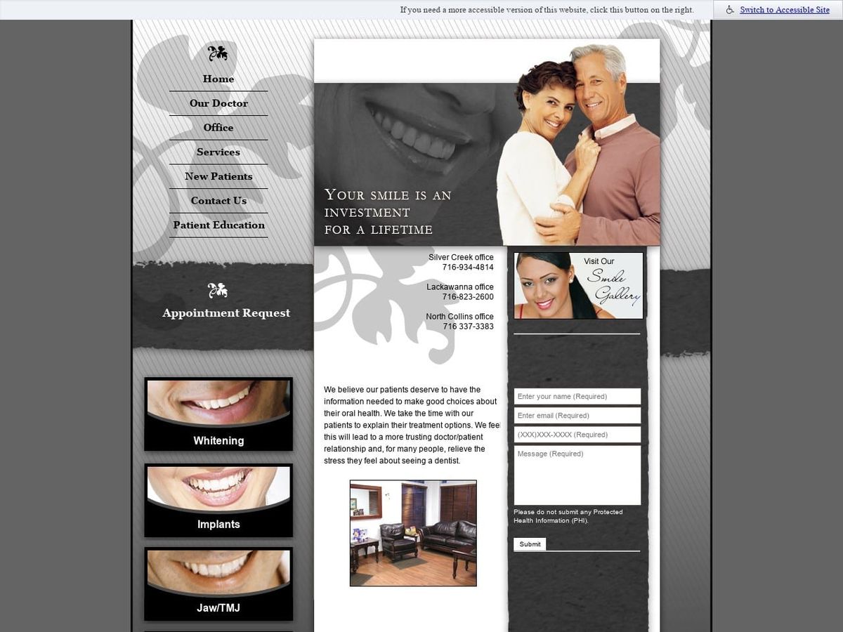 Pericak Stephen DDS Website Screenshot from silvercreekdentist.com