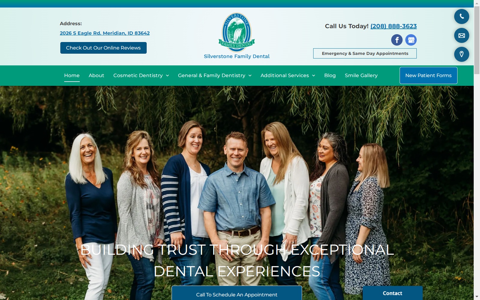 silverstonefamilydental.com screenshot