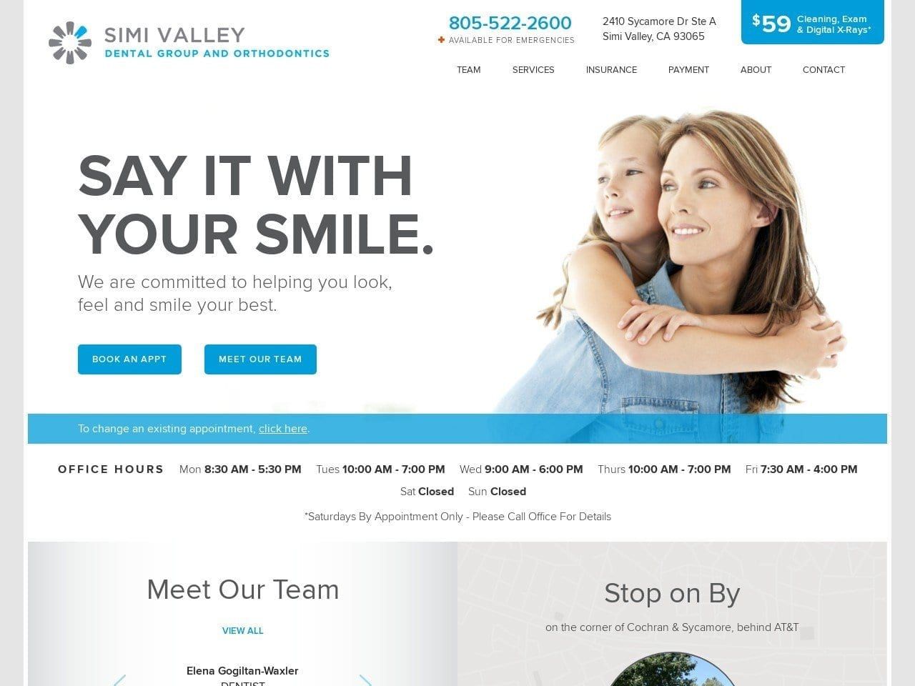 Simi Valley Dental Group Rodgers Charles DDS Website Screenshot from simivalleydental.com