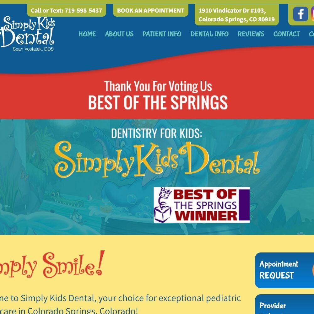simplykidsdental.com screenshot