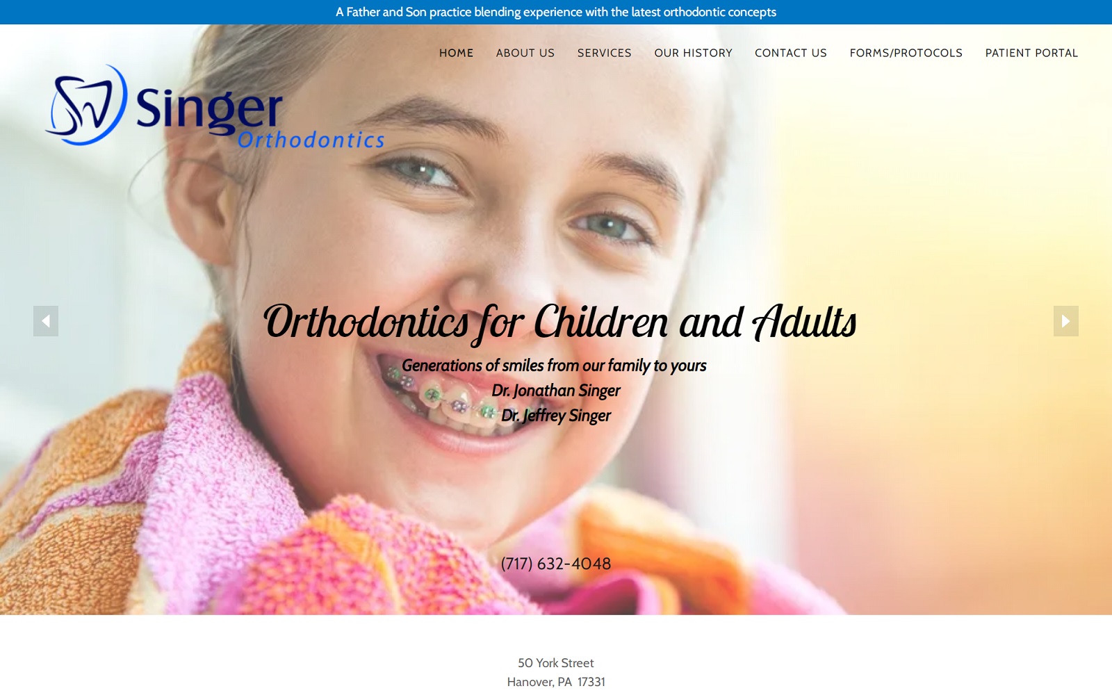 singerorthodontics.com screenshot