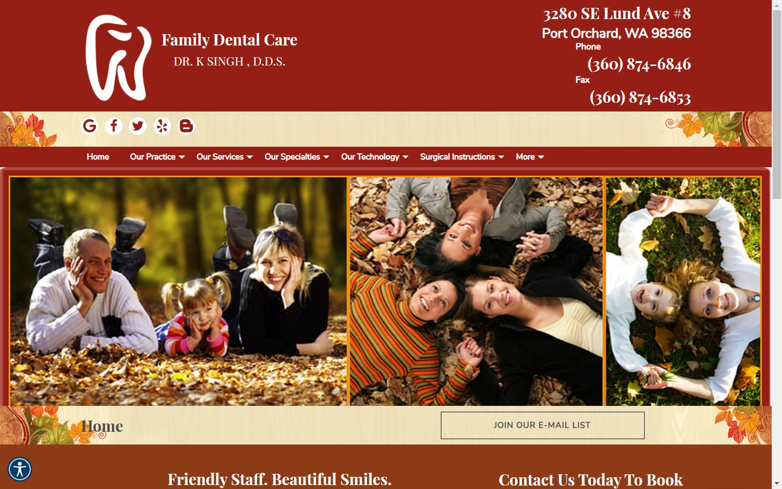 singhfamilydentalcare.com screenshot