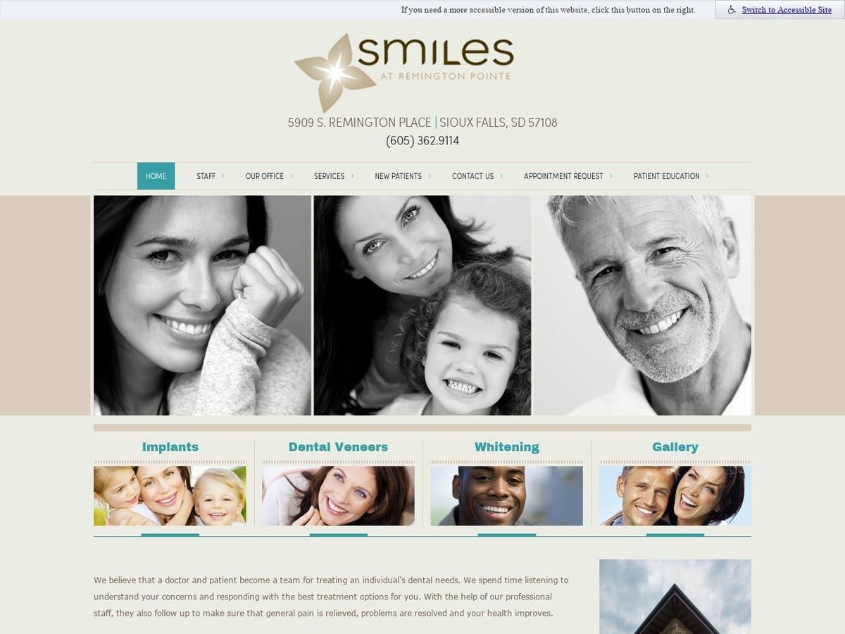 Dr. Scott A. Munsinger DDS Website Screenshot from siouxfallslaserdentist.com