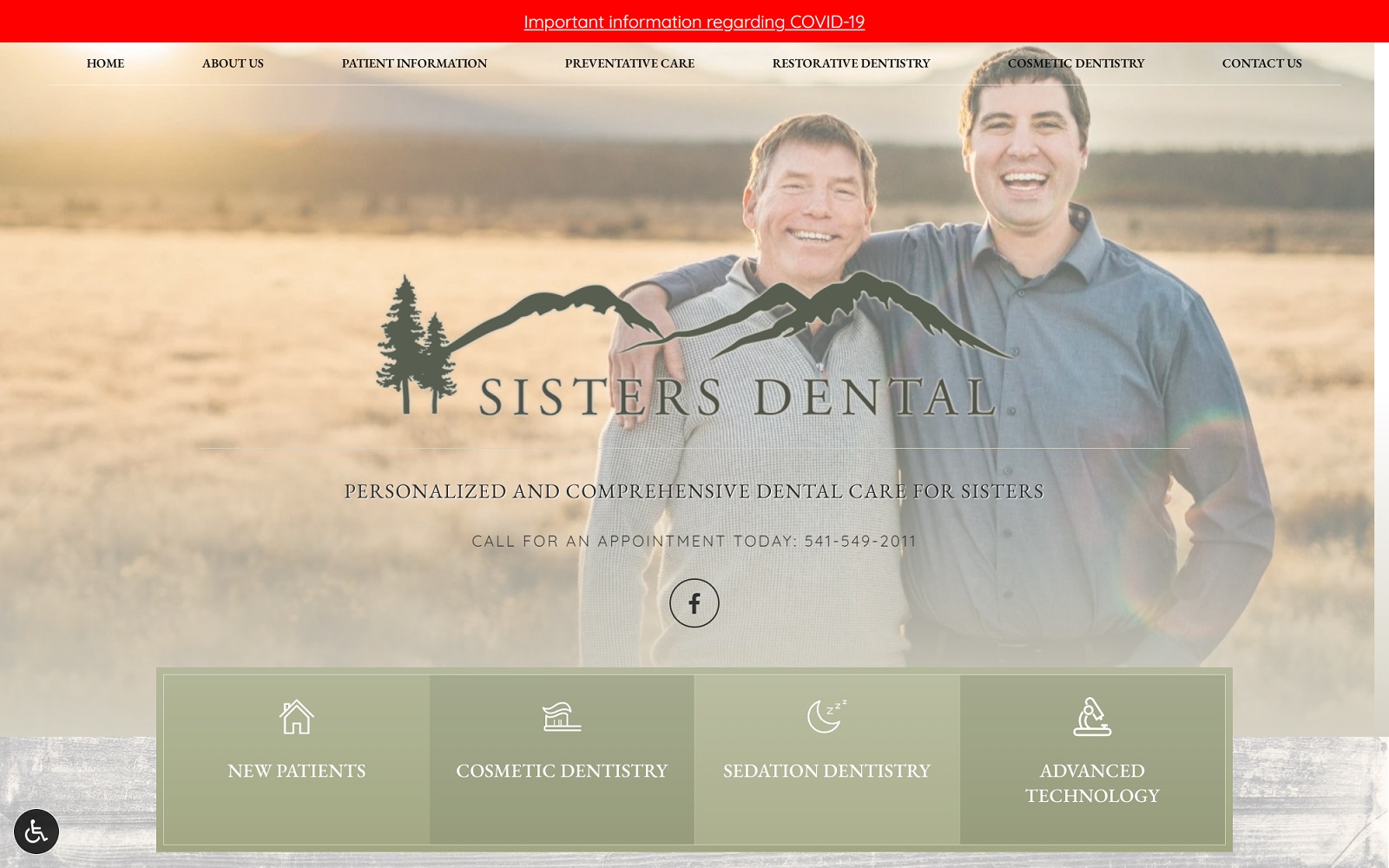 sistersdental.com screenshot