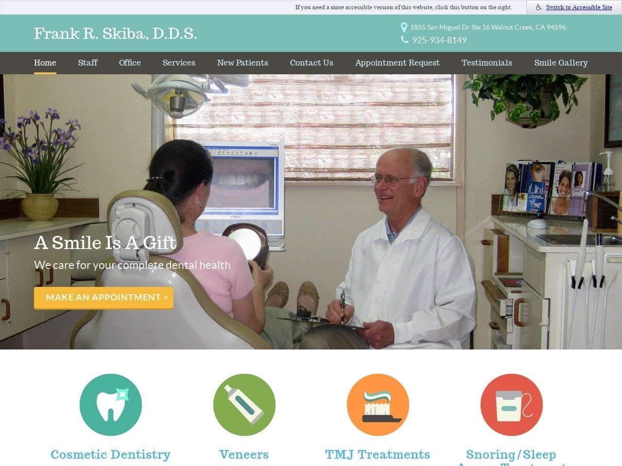 Frank Skiba DDS Website Screenshot from skibadental.com