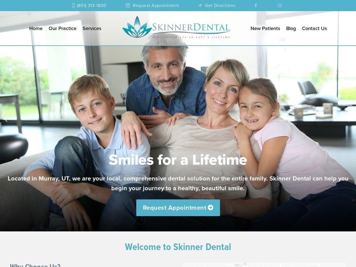 Skinner Dental Website Screenshot from skinnerdental.com