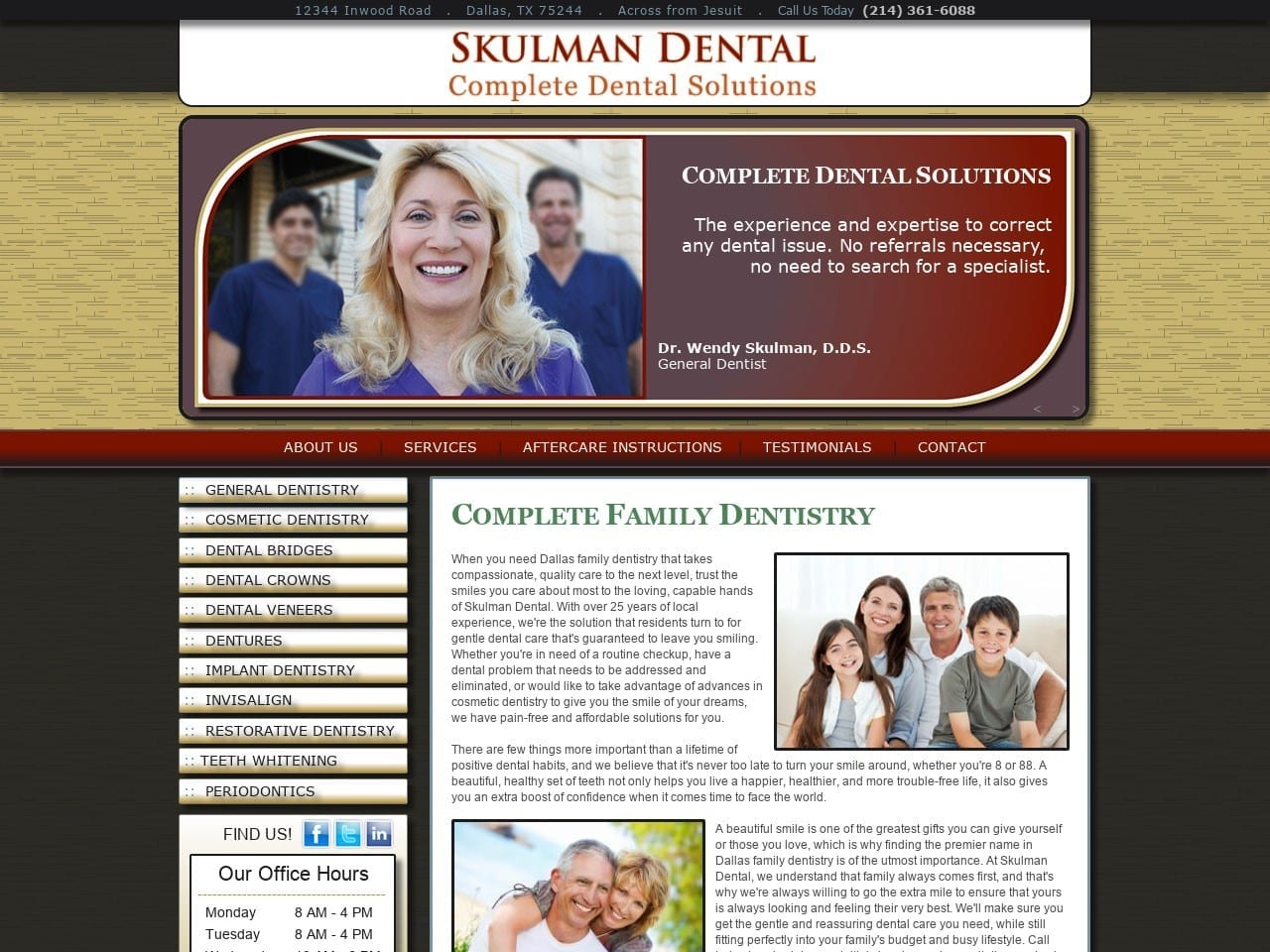 Skulman Dental Website Screenshot from skulmandental.com