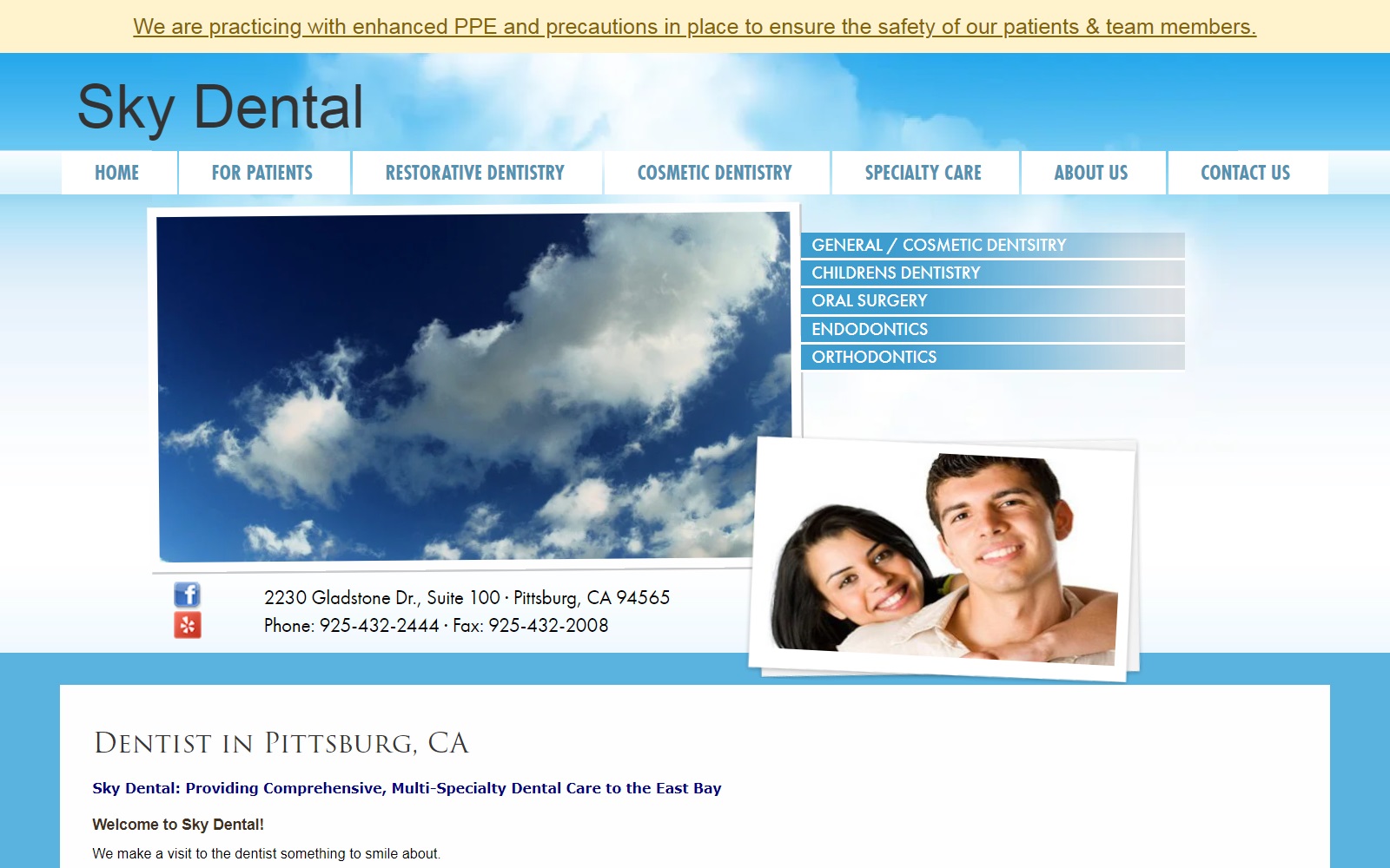 skydentalteam.com screenshot