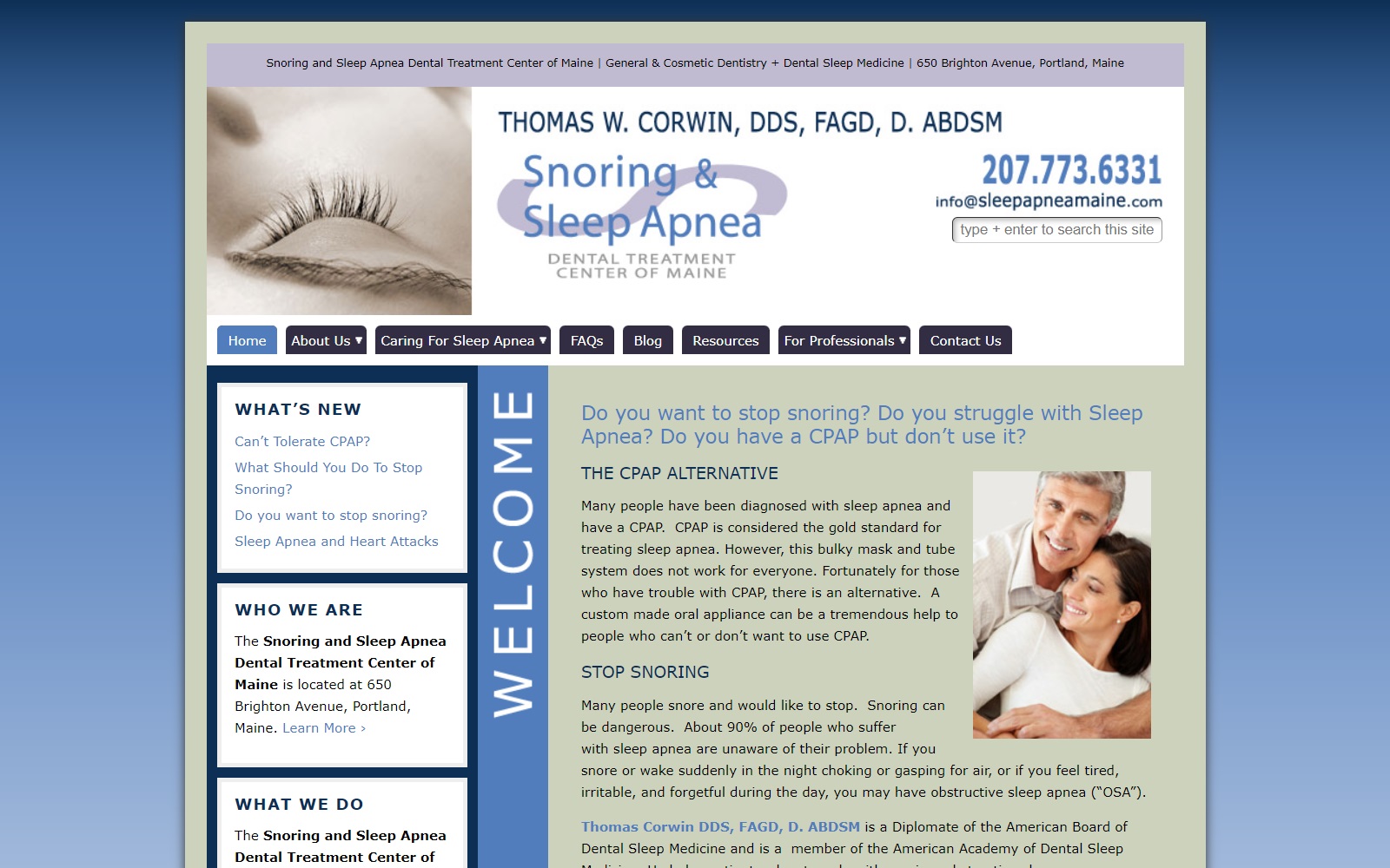 sleepapneamaine.com screenshot