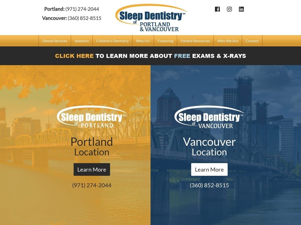 Sleep Dentist Website Screenshot from sleepdentistryofportland.com