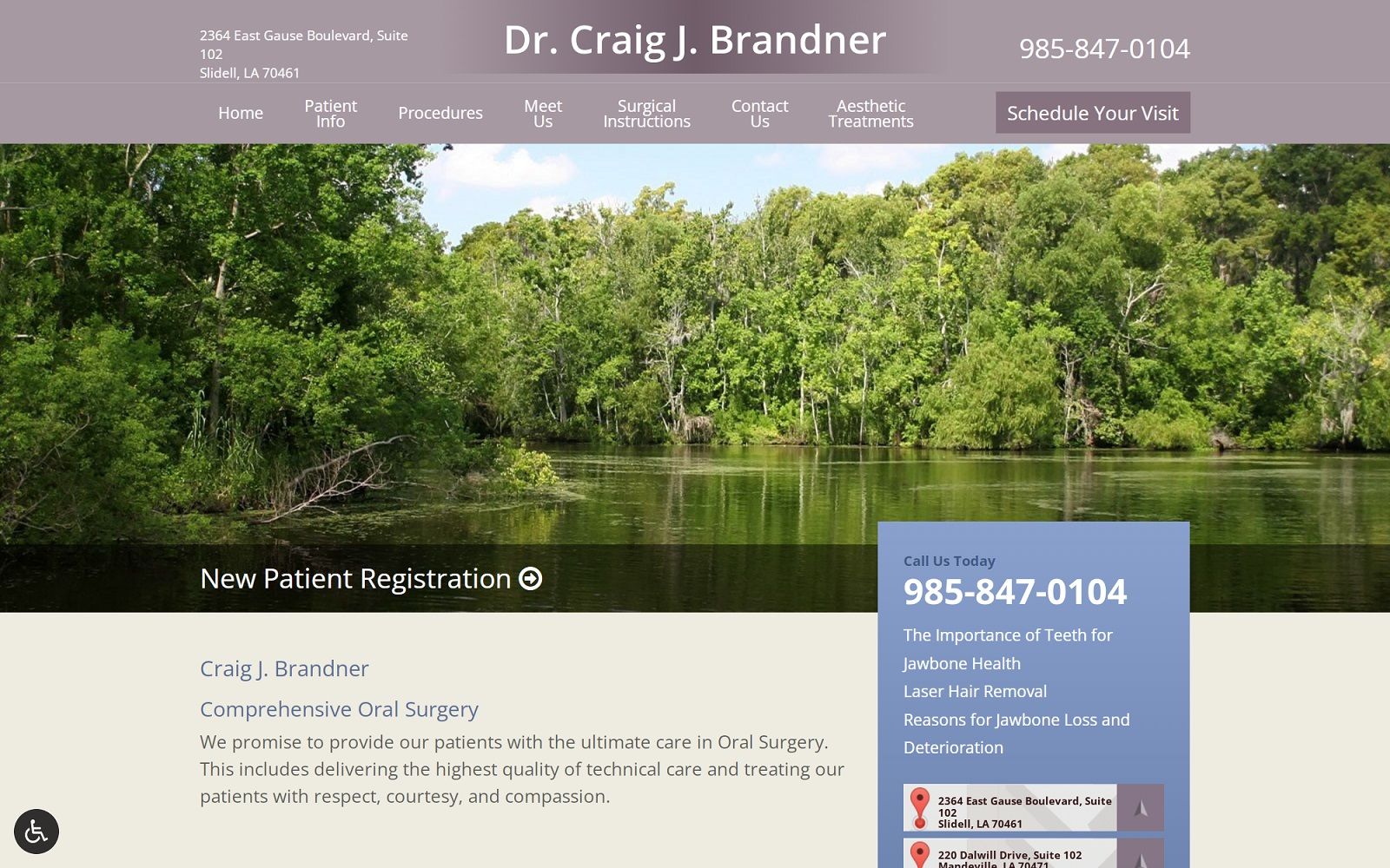 slidelloralsurgery.com screenshot