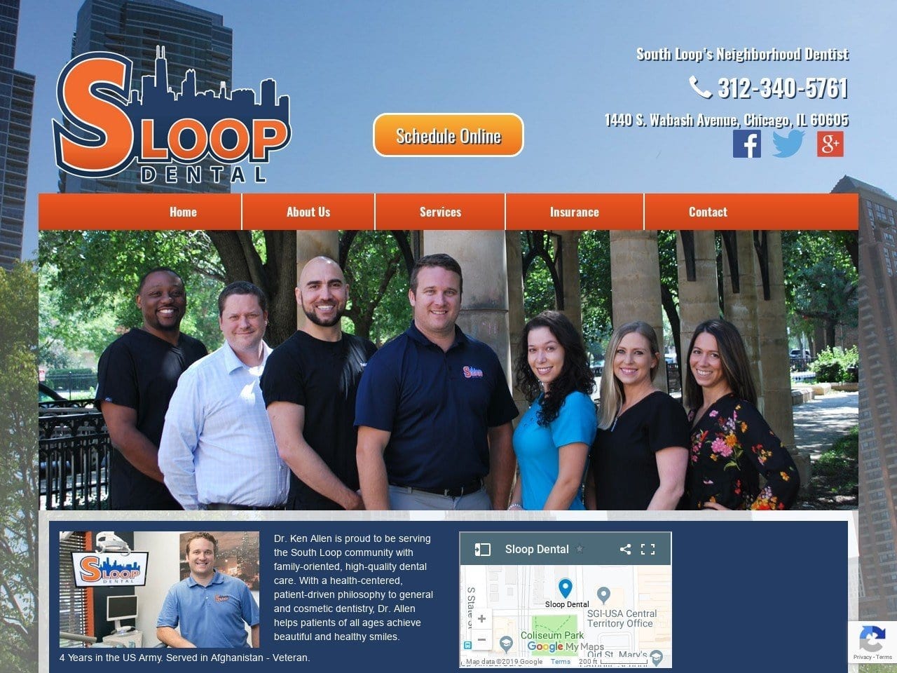 Sloop Dental Website Screenshot from sloopdental.com