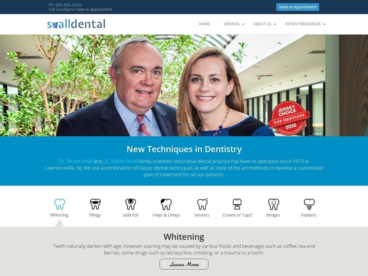 Small Kaitlin DDS Website Screenshot from smalldental.com