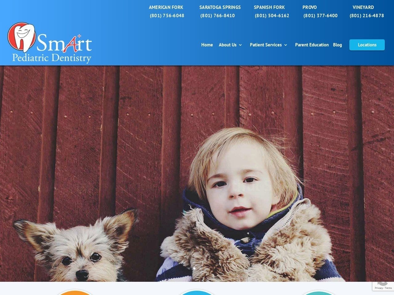 Smart Pediatric Dentist Website Screenshot from smartpediatricdentistry.com