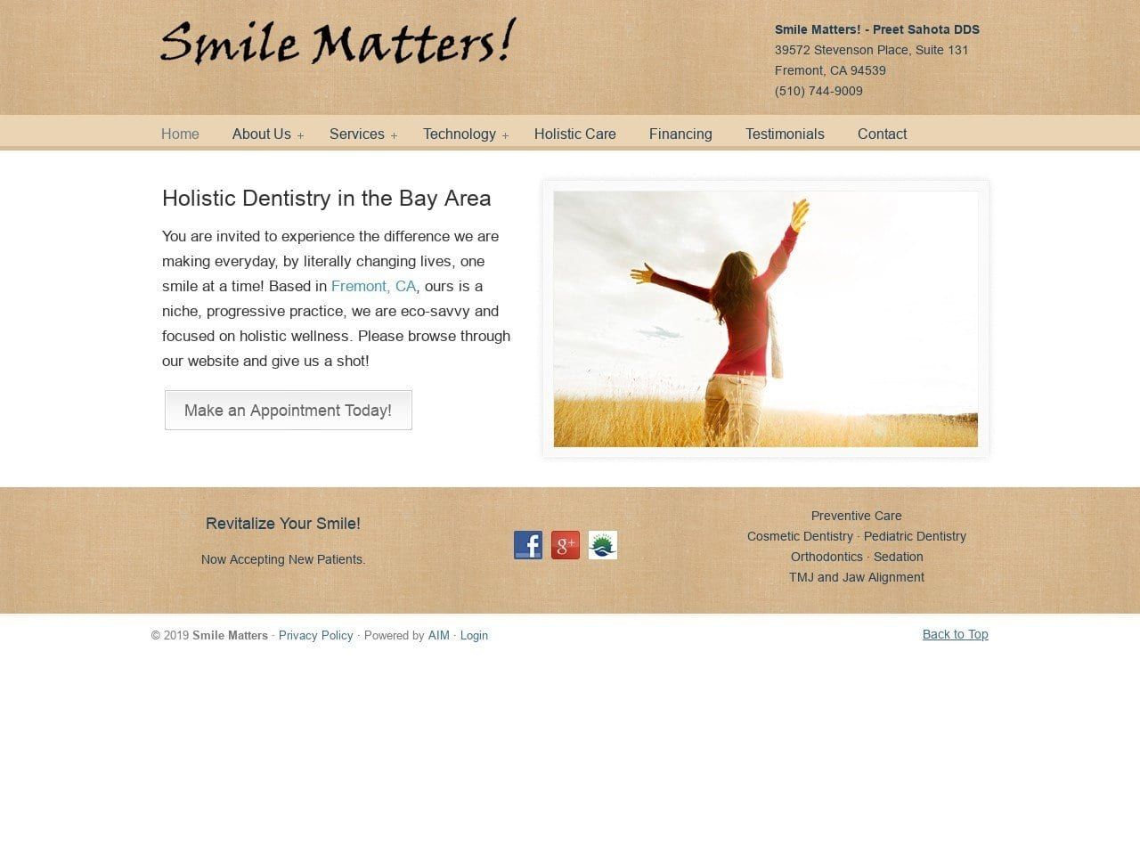 Smile Matters! Website Screenshot from smile-matters.com